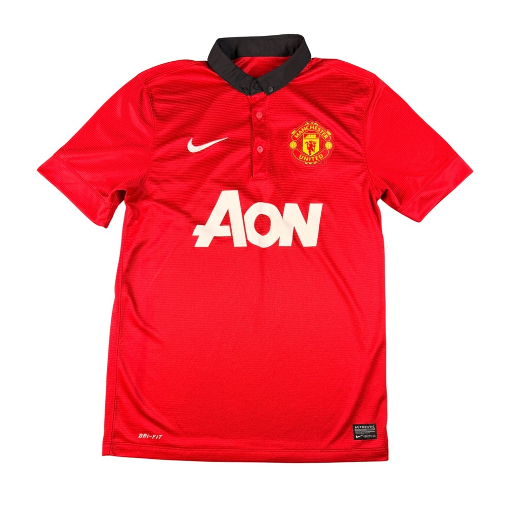 Nike Manchester United AON Jersey Polo Shirt Small Red Dri-Fit‎ Soccer Futbol - Picture 2 of 7